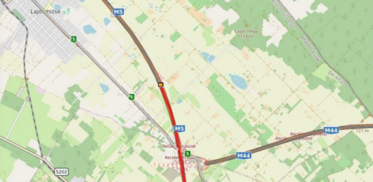 Ideiglenes forgalomkorlátozás várható az M5 autópályán, Kecskemét térségében