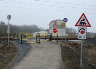 Elkészült a kerékpáros átvezetés ideiglenes megoldása Soltvadkertnél