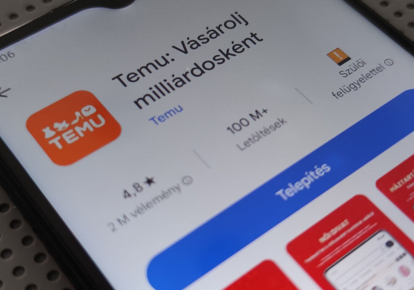 Több mint 1,3 milliárd forintot fizet a Temu a magyaroknak a GVH-nak köszönhetően