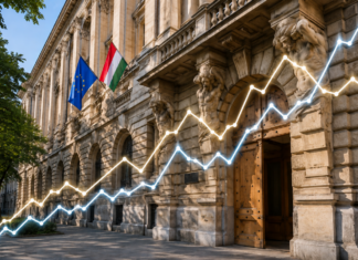 Marad a 6%-os alapkamat: mutatjuk, hogyan érinti a hiteleket, megtakarításokat és a gazdaságot A Magyar Nemzeti Bank épülete grafikonvonalakkal, a 6 százalékos jegybanki alapkamat gazdasági hatásairól szóló cikk illusztrációjaként