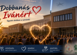 Dobbanás Ivánért – Amikor egy város szíve egyszerre dobban Több száz ember gyűlik össze a Kiskőrösi Bem József Általános Iskola előtt a Dobbanás Ivánért jótékonysági rendezvény szimbolikus képén.